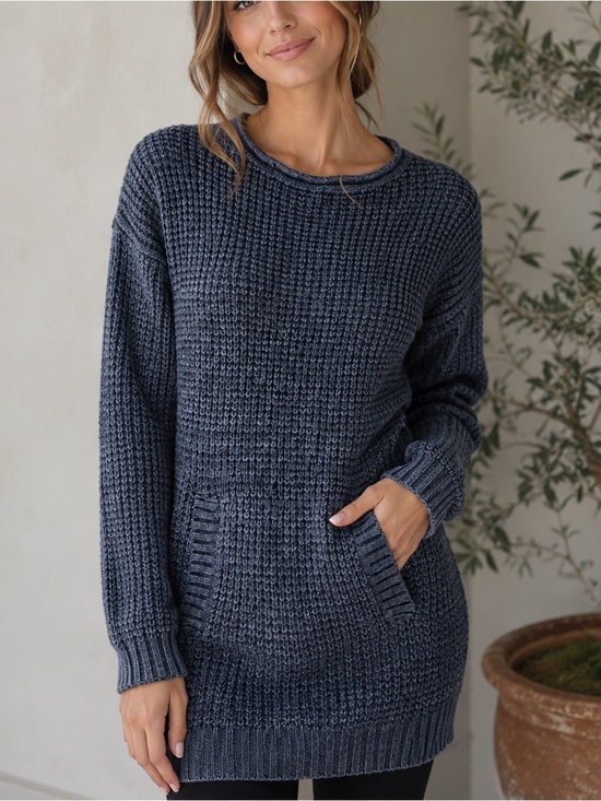 Daisy Fuentes Sweaters - Daisy Fuentes Tunic Sweater Front Pocket XS
